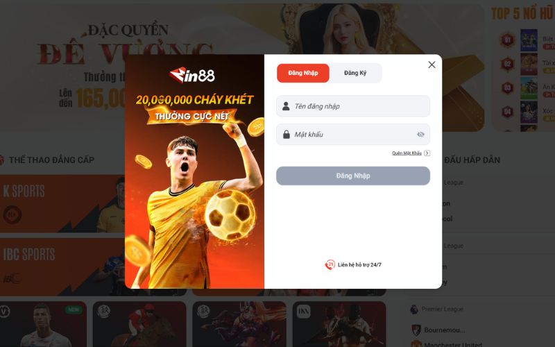 Quy trình mở tài khoản và vào hệ thống Min88 dễ dàng